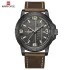 NAVIFORCE NF9177 Casual Men Leather Strap Watches Military Sport Waterproof Male Wristwatch Quartz Calendar Man Clock